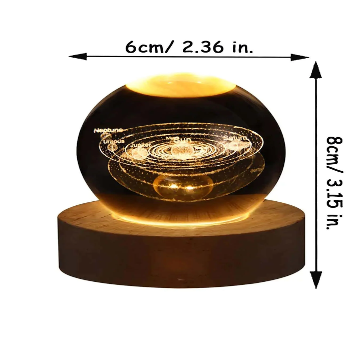 Galaxy Lamps Crystal Ball Light | USB Powered Warm Night White Lamp | Perfect for Bedside or Kidsā Room