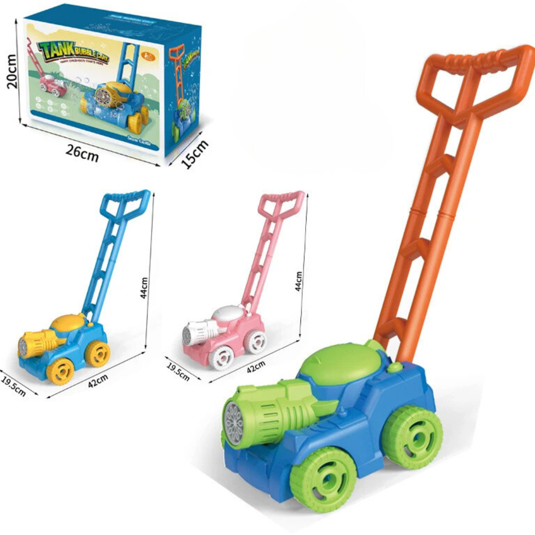 Whimsical Mow™ | Bubble Lawn Mower Toy for Kids | Interactive Outdoor Play | Safe & Fun Gardening Experience