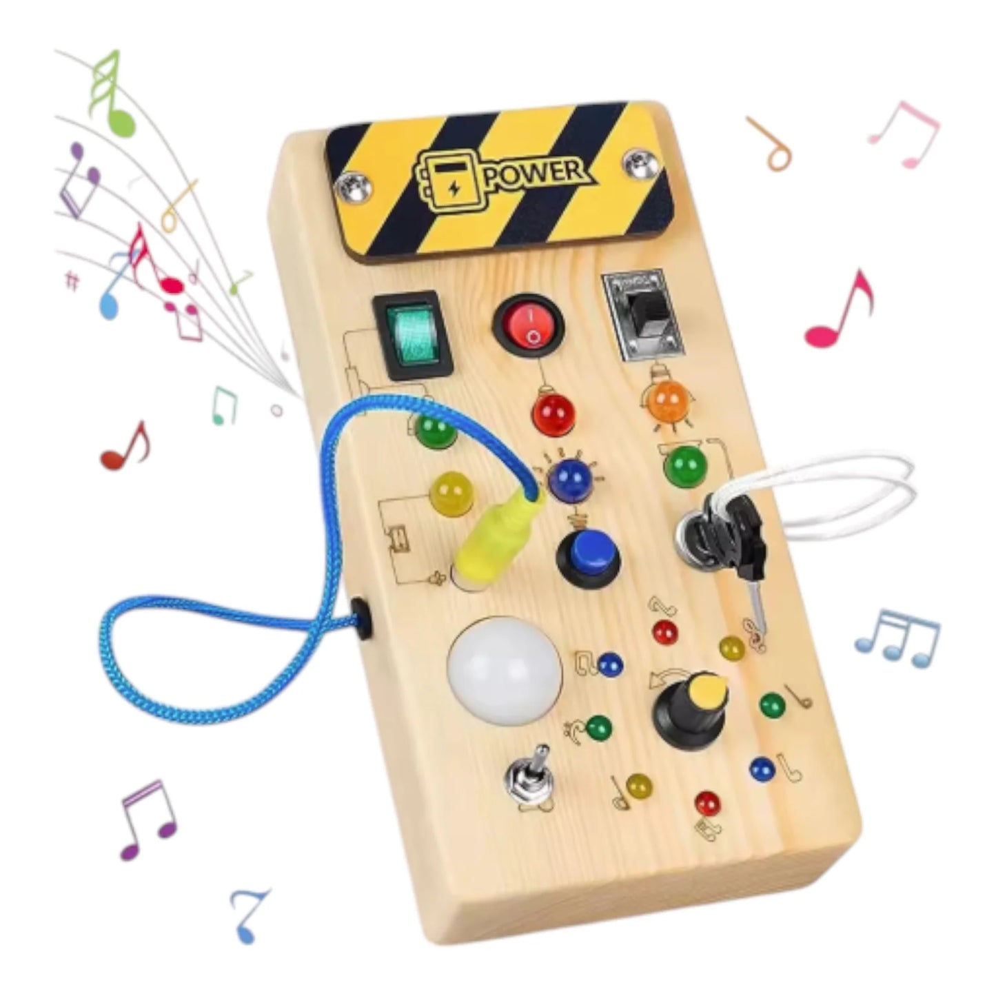 Toddlers Wooden Busy Board | Interactive, Safe & Engaging Activity Toy for Early Development and Exploration