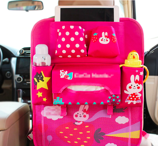 Backseat Organizer for Kids Colorful Hanging Car Storage - Balma Home