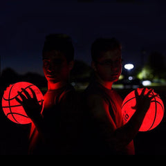 Glow In The Dark High Bright LED Light Up Basketball + Luminous Basketball Net Set