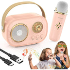 Portable Karaoke System for Kids | Dual Microphones, Bluetooth & Fun Voice Effects for Family Gatherings and Parties