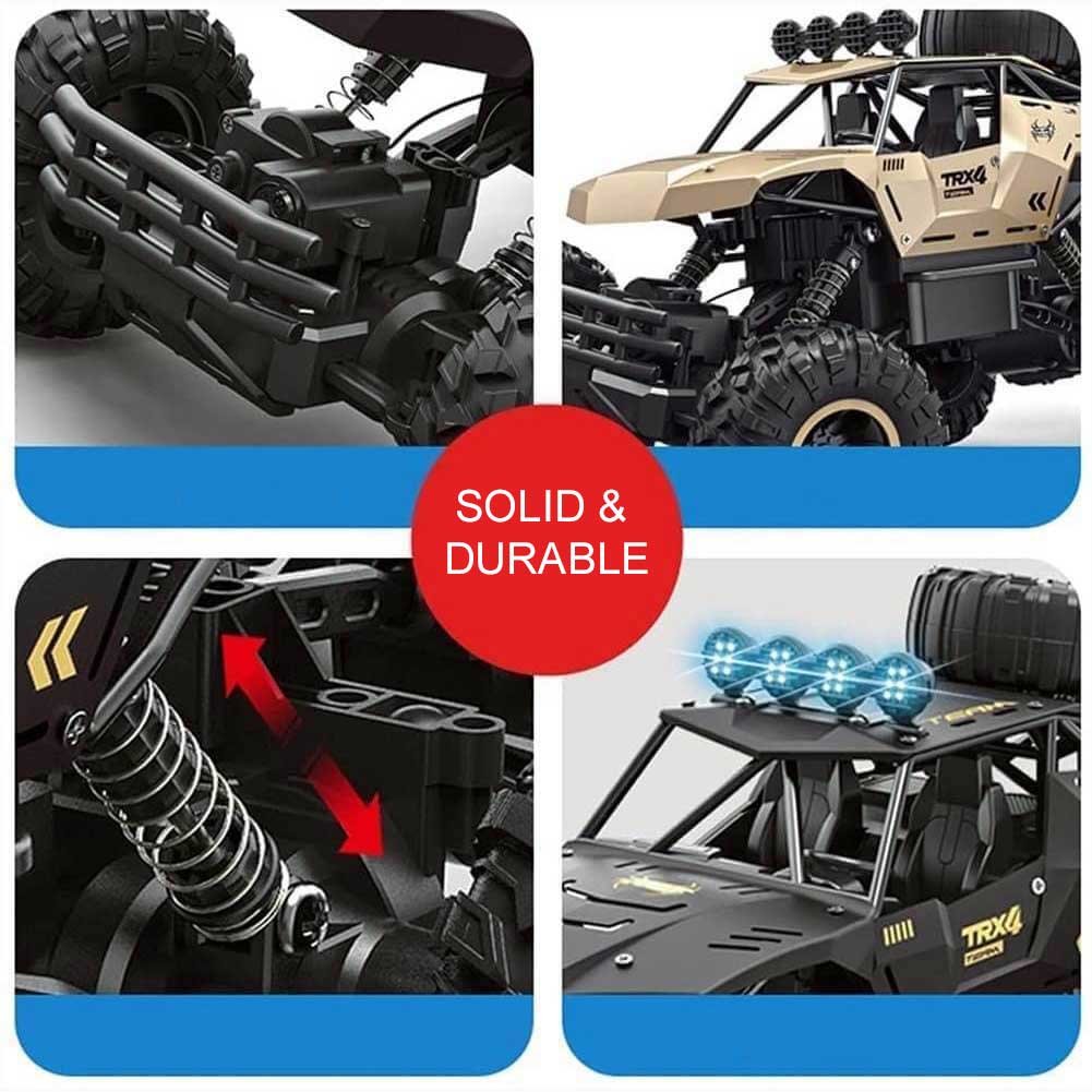 Extra Large Monster Truck RC | High-Speed 52 km/h, LED Lights & Off-Road Capability for Kids and Enthusiasts