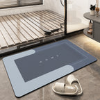 Bathroom Waterproof Floor Mat - Quick Drying & Absorbent Magic Mats with Rubber Backing