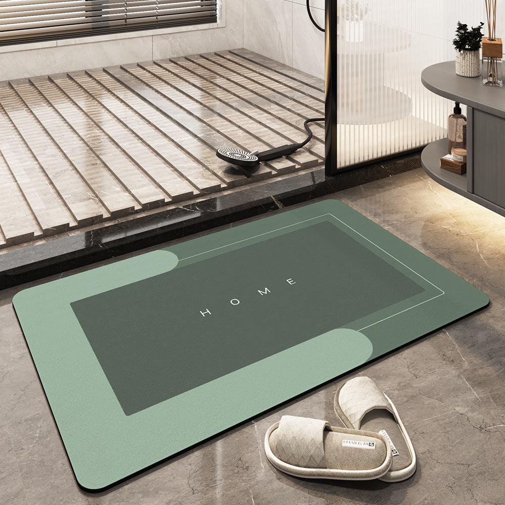 Bathroom Waterproof Floor Mat - Quick Drying & Absorbent Magic Mats with Rubber Backing