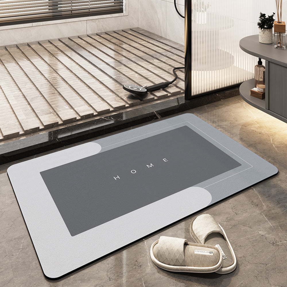 Bathroom Waterproof Floor Mat - Quick Drying & Absorbent Magic Mats with Rubber Backing