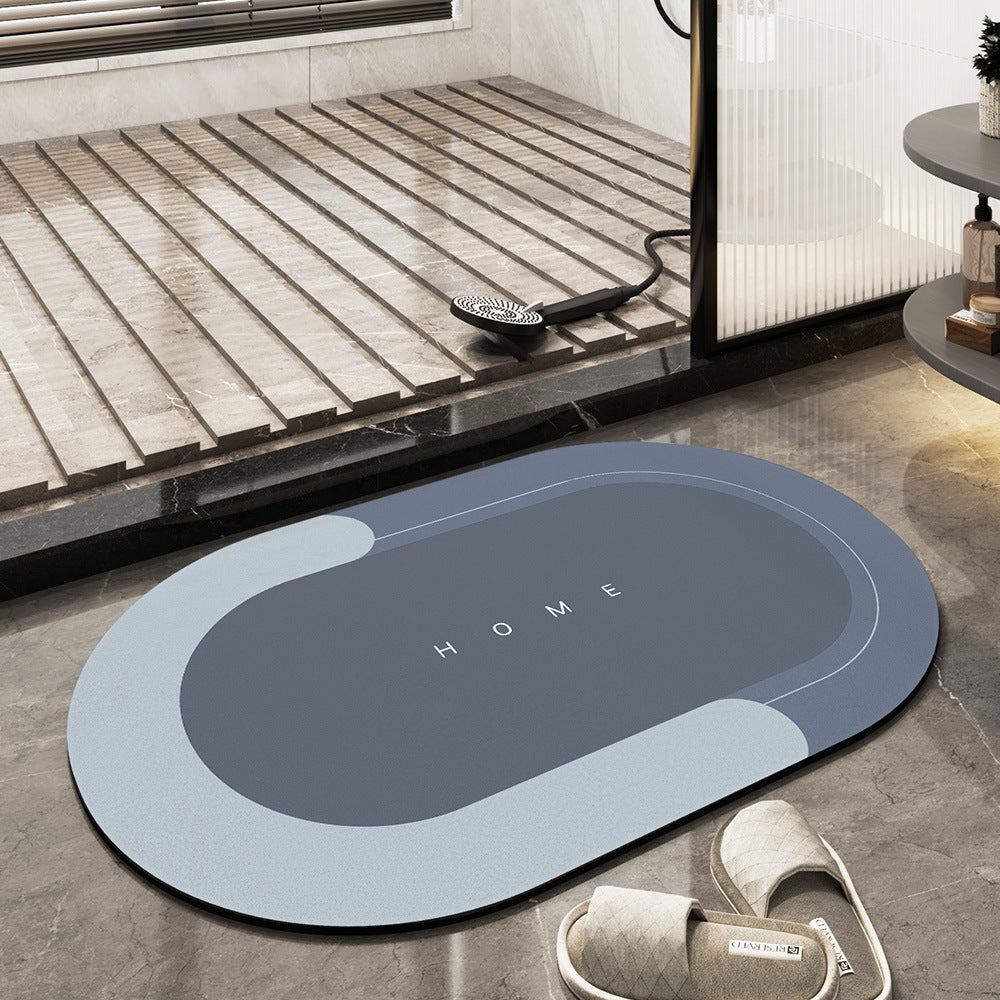 Bathroom Waterproof Floor Mat - Quick Drying & Absorbent Magic Mats with Rubber Backing