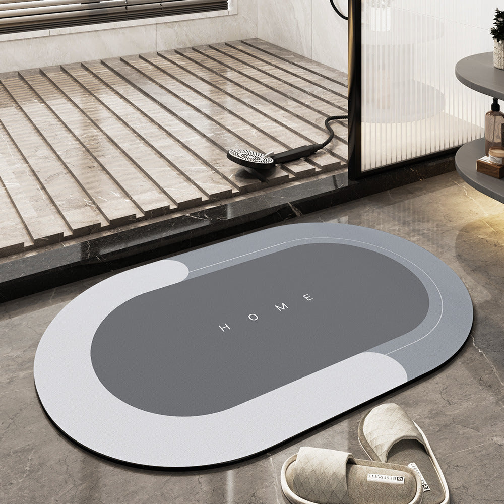 Bathroom Waterproof Floor Mat - Quick Drying & Absorbent Magic Mats with Rubber Backing