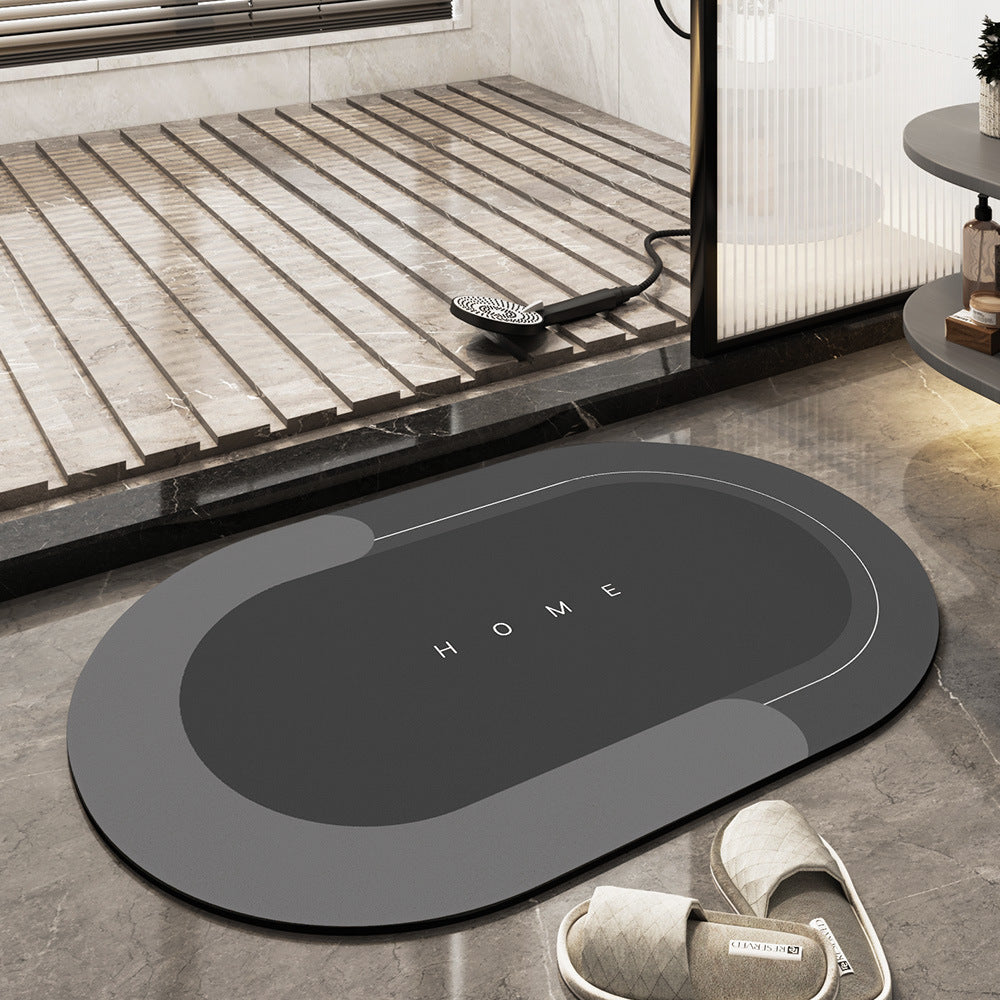 Bathroom Waterproof Floor Mat - Quick Drying & Absorbent Magic Mats with Rubber Backing