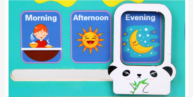 Teaching Learning Clock To Tell Time Analogue  Calendar Interactive Season Weather24 Hours Montessori
