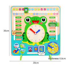 Teaching Learning Clock To Tell Time Analogue  Calendar Interactive Season Weather24 Hours Montessori