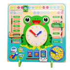 Teaching Learning Clock To Tell Time Analogue  Calendar Interactive Season Weather24 Hours Montessori