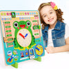 Image of Teaching Learning Clock To Tell Time Analogue  Calendar Interactive Season Weather24 Hours Montessori