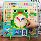 Teaching Learning Clock To Tell Time Analogue  Calendar Interactive Season Weather24 Hours Montessori