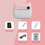 Childrens Instant Print Camera Digital Pink for Preschoolers Childs