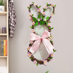 Bunny Rabbit Easter Wreath for Door Decorations