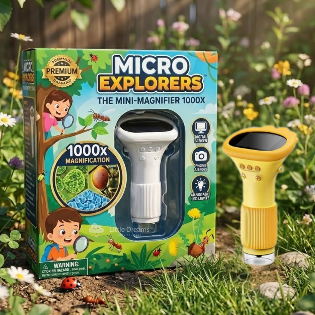 Kids' Microscope with 1000x Magnification | Record & Upload Pictures & Videos for Young Scientific Toys