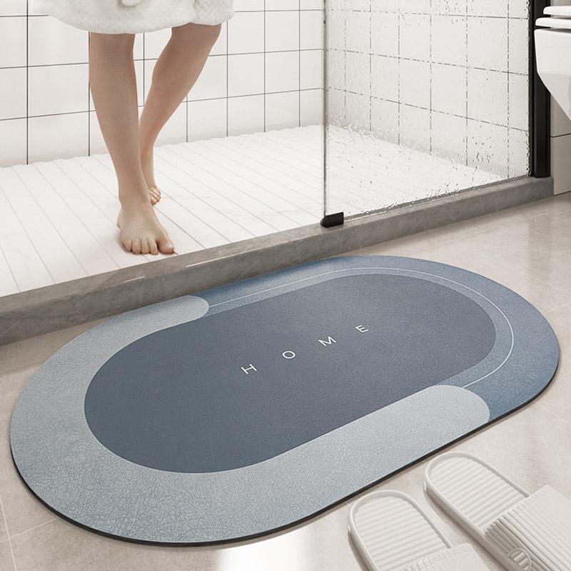 Bathroom Waterproof Floor Mat - Quick Drying & Absorbent Magic Mats with Rubber Backing