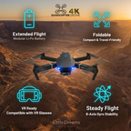 Mini Drone with 4K Camera | Easy Controls, Long Battery Life & Ideal for Kids' Aerial Adventures