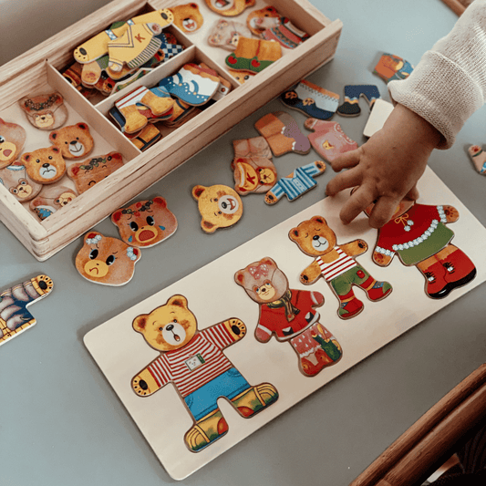 Wooden Dress-Up Puzzle for Kids - Boris - Educational Toy - Creative Play - Safe Materials - Ideal for Boys and Girls