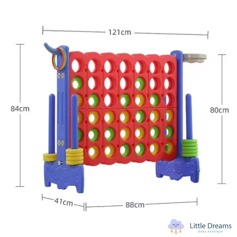 Jumbo 4-to-Score Giant Game Set | Durable, Lightweight & Ideal for Family Game - Indoor and Outdoor Fun