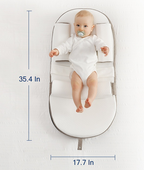 Organic Cotton Baby Lounger | Anti-Roll Sides, Gentle Incline & Portable for Supervised Playtime and Bonding