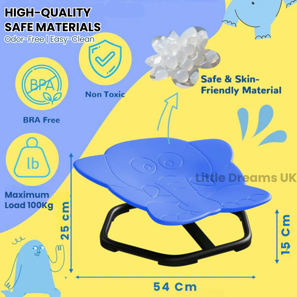 Sensory Spinning Chair – Therapy Sensory Seat for Autism, ADHD & SPD, Kids & Adults | Spinning Sensory Chair UK 360° Swivel Seat