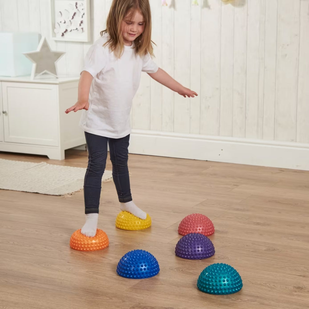 Balance Pods Set of 6 for Stability Training, Core Strengthening, and Physical Therapy Exercises