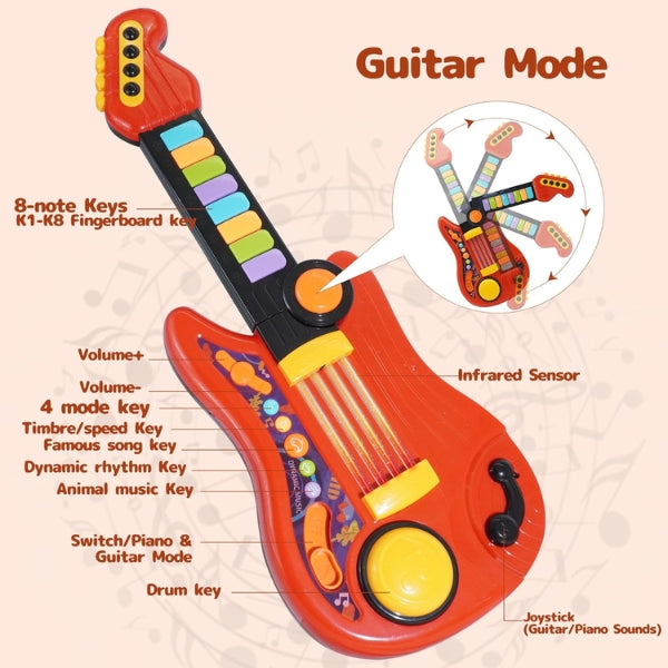 Magic Touch Toy Guitar - Interactive Strum Along Guitar for 2-3 Year Olds