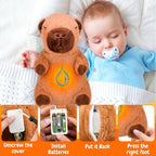 Breathing Plush Capybara Toy | Soothing Night Light & Music for Stress Relief and Relaxation