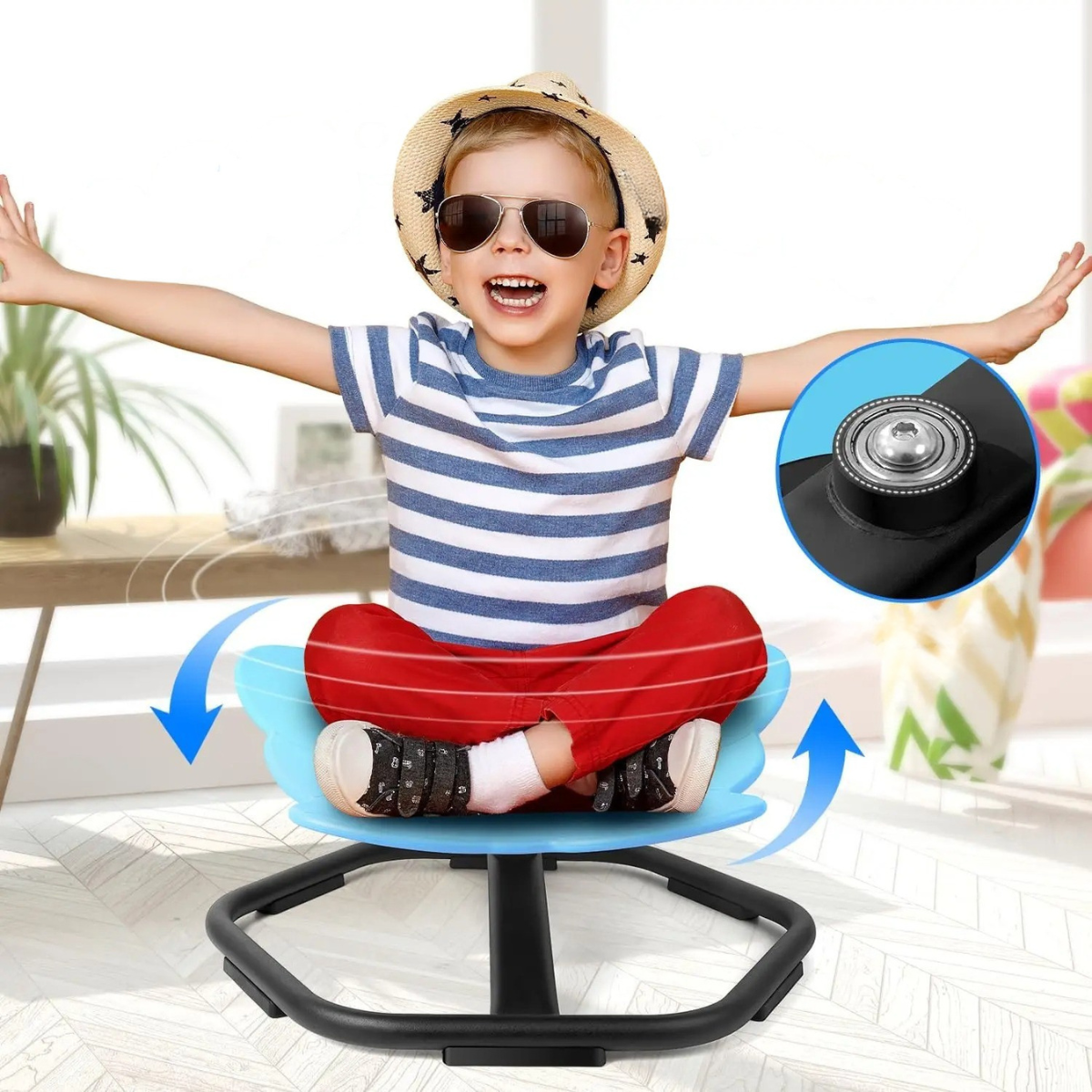 Sensory Spinning Chair – Therapy Sensory Seat for Autism, ADHD & SPD, Kids & Adults | Spinning Sensory Chair UK 360° Swivel Seat