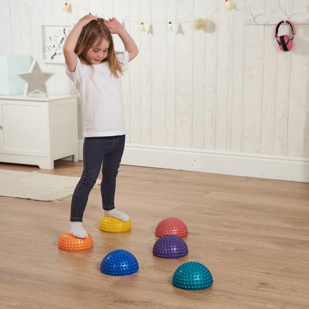 Balance Pods Set of 6 for Stability Training, Core Strengthening, and Physical Therapy Exercises