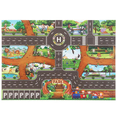 City Car Play Mat with Cars Educational Toys 3 Years Old