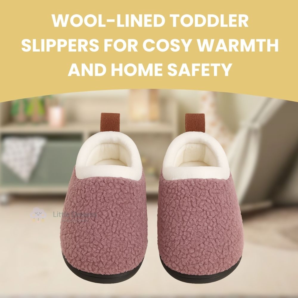 Children's Non-Slip Slippers | Warm Wool Lining & Safe for Home Use, Ideal for Ages 1-7