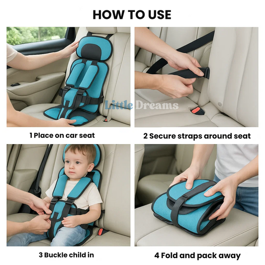 Portable Car Seat Safety Harness - Safe Booster for Travelling Children's