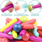 Magnetic Building Sticks Set - Creative Magnet Toys for Kids - STEM Educational Construction Toys for Imaginative Play