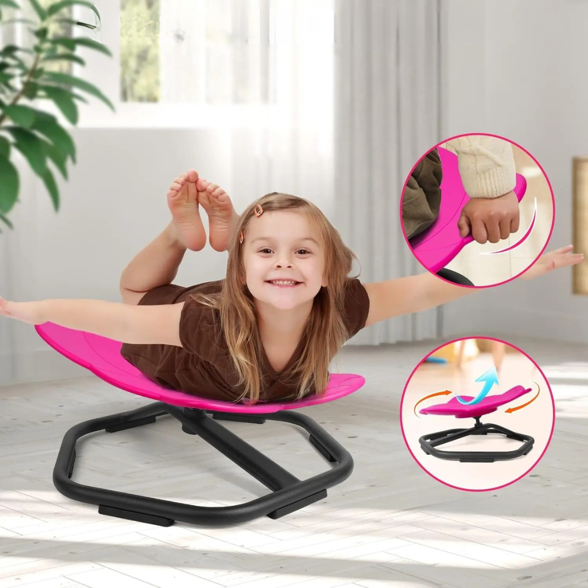 Sensory Spinning Chair – Therapy Sensory Seat for Autism, ADHD & SPD, Kids & Adults | Spinning Sensory Chair UK 360° Swivel Seat