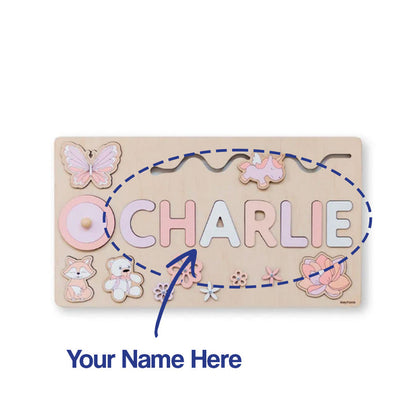 MysticWood™ | Personalised Wooden Name Puzzle for Kids | Customizable Educational Toy for Learning & Play