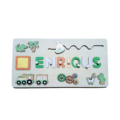 MysticWood™ | Personalised Wooden Name Puzzle for Kids | Customizable Educational Toy for Learning & Play