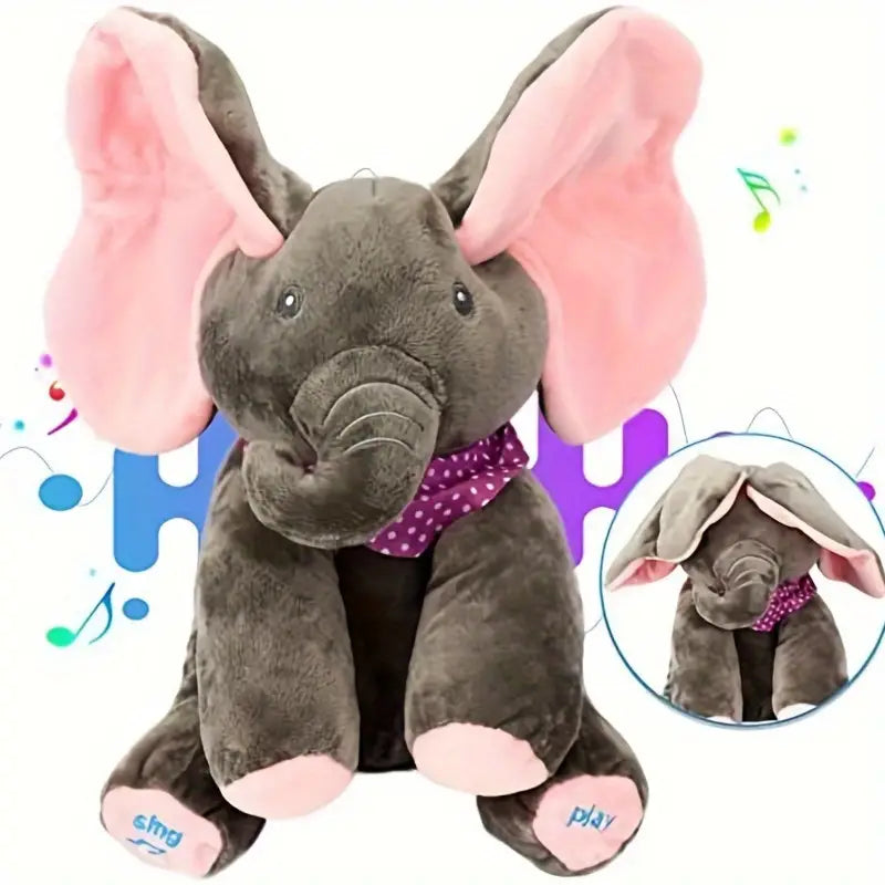 Robotic Peek a Boo Elephant Plush Toy | Interactive, Soft & Ideal for Babies and Toddlers