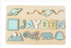 MysticWood™ | Personalised Wooden Name Puzzle for Kids | Customizable Educational Toy for Learning & Play