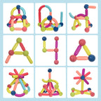 Magnetic Building Sticks Set - Creative Magnet Toys for Kids - STEM Educational Construction Toys for Imaginative Play