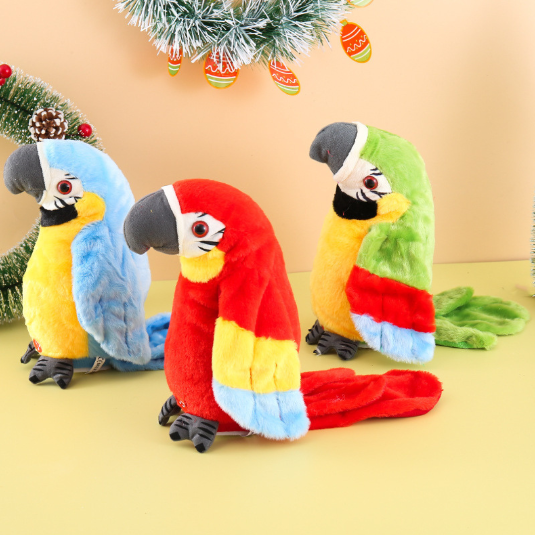 Talking and Music Playing Parrot Kids Toy | Educational, Stress-Relief Plush Companion for Learning and Relaxation