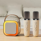 Mini Karaoke Set with Wireless Microphones | Powerful Sound & Fun for Kids' Parties and Family Gatherings