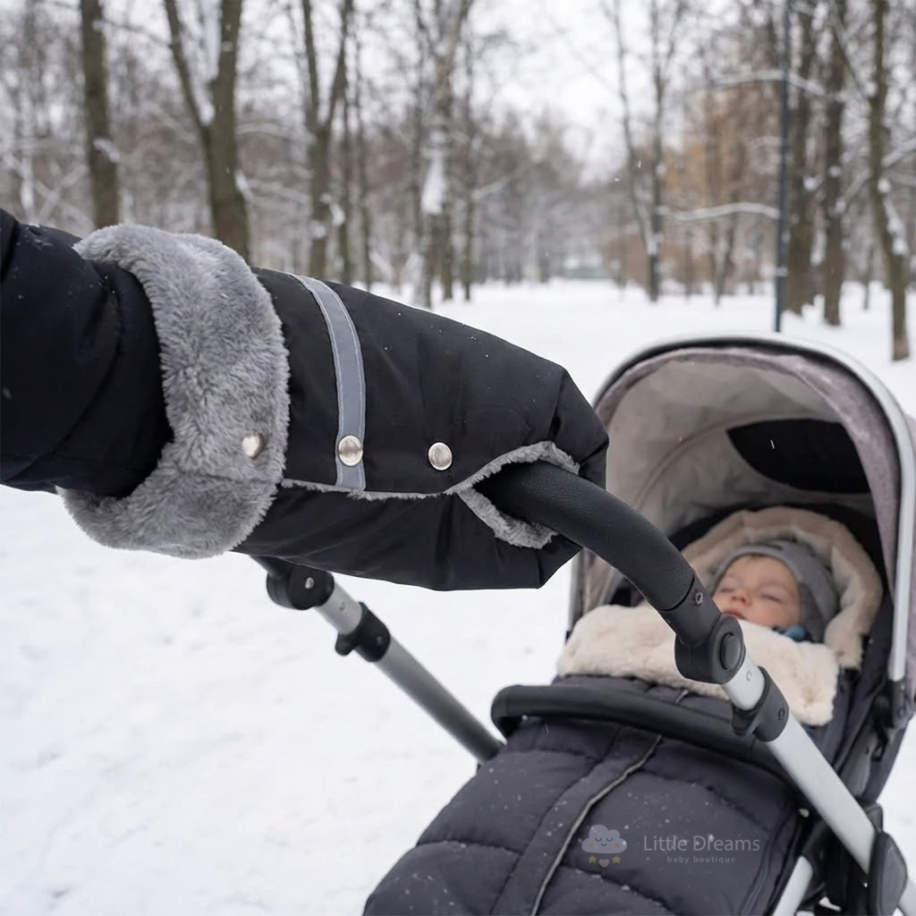 Pram Hand Warmer | Waterproof, Windproof & Cozy for Winter Walks with Baby