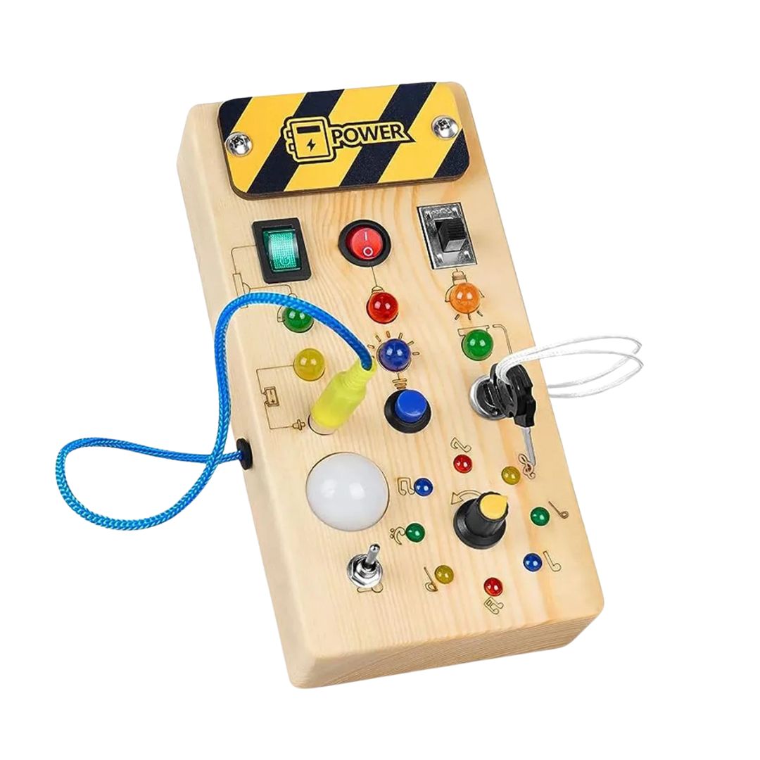 Toddlers Wooden Busy Board | Interactive, Safe & Engaging Activity Toy for Early Development and Exploration