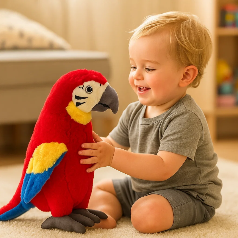 Talking Parrot Toy for Kids | Soft, Interactive & Enhances Language Skills for Ages 1-5+