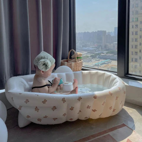 Inflatable Baby Bathtub | Spacious, Soft & Portable for Outdoor and Indoor Bath Time Fun