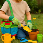 Kids Gardening Tool Set | Complete 7-Piece Kit with Protective Gear for Hands-On Outdoor Learning and Fun