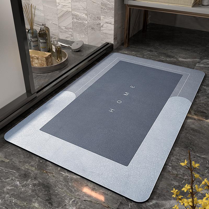 Bathroom Waterproof Floor Mat - Quick Drying & Absorbent Magic Mats with Rubber Backing